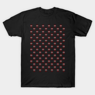 Chess Logo in Black, White and Red Pattern T-Shirt